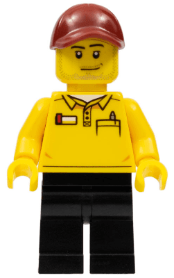LEGO LEGO Store Driver Dark Red Cap with Hole (gen084) Promotional Minifigure