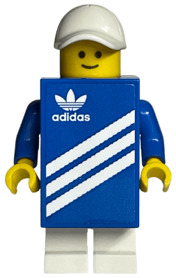 LEGO Adidas Shoebox Costume with Sticker (gen156s) Sports Minifigure