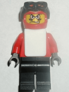 Snowboarder, Red Shirt, Black Legs, White Vest
