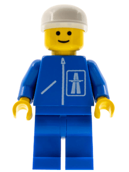 Highway Pattern - Blue Legs, White Cap