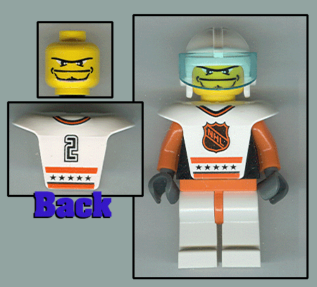 LEGO Hockey Player B (hky002) Sports Minifigure