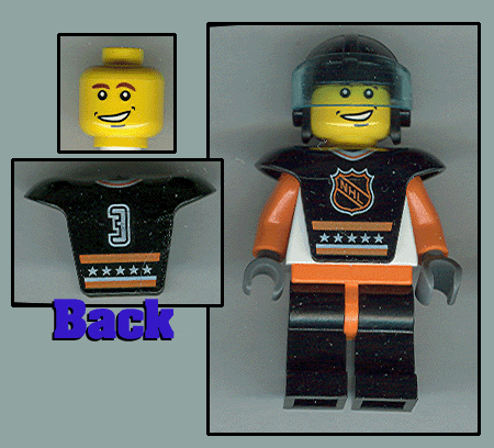 LEGO Hockey Player C (hky003) Sports Minifigure