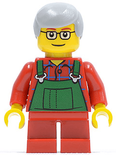 LEGO Overalls Farmer Green Glasses (Boy) (hol033) minifigure