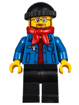 LEGO Winter Holiday Train Station Bus Driver (hol090) minifigure