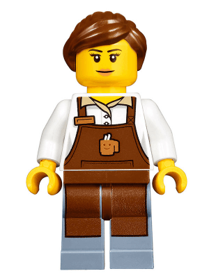 LEGO Winter Holiday Train Station Station Barista (hol091) City Minifigure