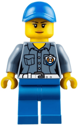 LEGO Coast Guard City ATV Driver Female Blue Cap with Hole (hol107) minifigure
