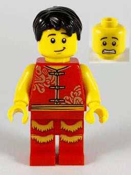 LEGO Man Lion Dance Red Shirt (hol178) minifigure