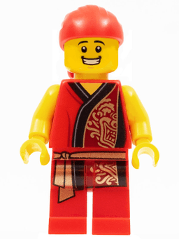 LEGO Lion Dance Musician Smile Red Robe with Gold Dragon (hol179) minifigure