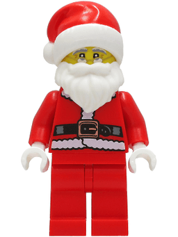 Santa - Fur Lined Jacket with Copper Belt Buckle, Red Legs, Glasses