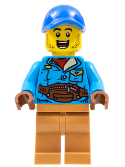 LEGO Man Blue Cap Dark Azure Jacket (hol263) minifigure