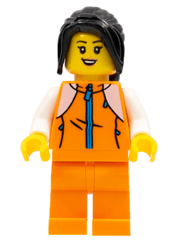 LEGO Woman Orange Tracksuit (hol266) minifigure