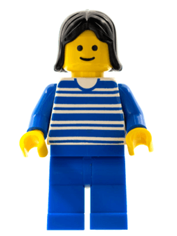 LEGO Horizontal Lines Blue (hor002) minifigure
