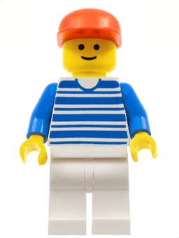 LEGO Horizontal Lines Blue (hor003) minifigure