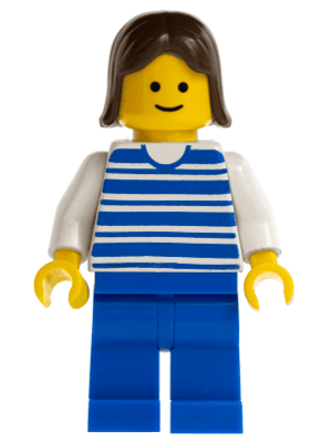 LEGO Horizontal Lines Blue (hor007) Town / City Minifigure
