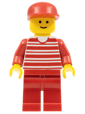 Horizontal Lines Red - Red Arms - Red Legs, Red Cap