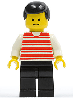 LEGO Horizontal Lines Red (hor012) Town / City Minifigure