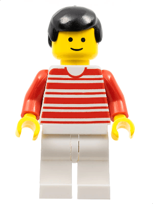 LEGO Horizontal Lines Red (hor013) Town / City Minifigure