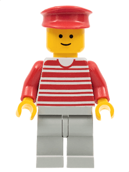 LEGO Horizontal Lines Red (hor018) minifigure