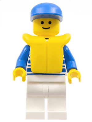 LEGO Horizontal Lines Blue (hor023) Town / City Minifigure
