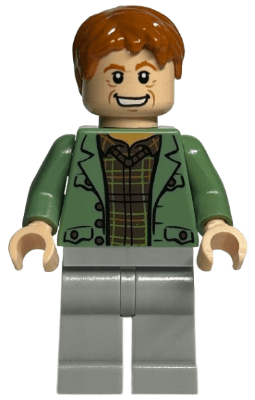 Arthur Weasley - Sand Green Open Jacket, Light Bluish Gray Legs