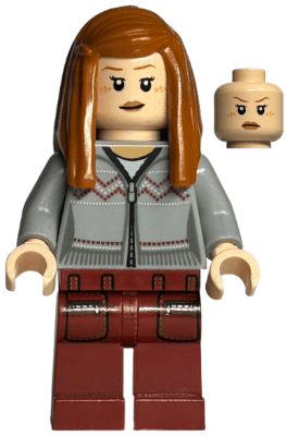 Ginny Weasley - Light Bluish Gray Knitwear, Dark Red Legs with Pockets Pattern