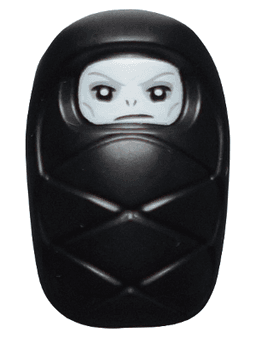 Baby / Infant - with Stud Holder on Back with White Evil Face Pattern (Baby Lord Voldemort)
