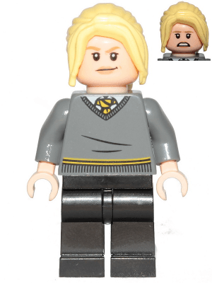 Hannah Abbott - Dark Bluish Gray Hufflepuff Sweater, Black Legs