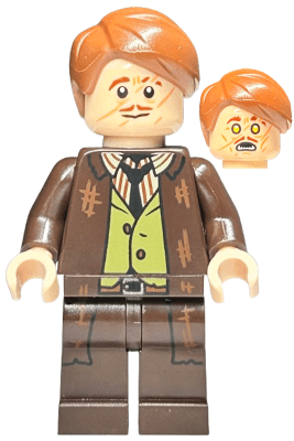 Professor Remus Lupin - Dark Brown Jacket, Olive Green Vest, Printed Legs