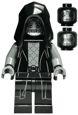 Death Eater - Black Hood, Dark Bluish Gray Arms, Double Cheek Lines / Squinting Eyes