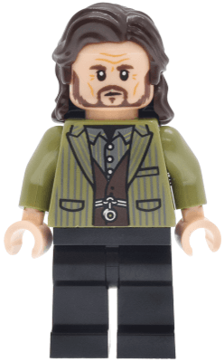 Sirius Black - Dark Brown Hair, Olive Green Jacket, Black Plain Legs
