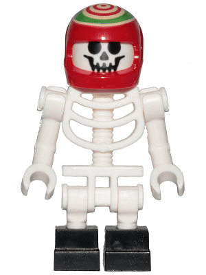 Skeleton - Red Helmet, Bent Arms, Black Square Feet (Douglas Elton / El Fuego)