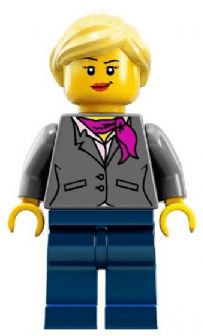 LEGO Research Scientist Female Magenta Scarf (idea009) minifigure