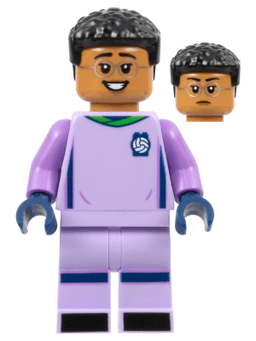 LEGO Soccer Goalie Female Lavender Uniform Medium Nougat Skin (idea145) minifigure