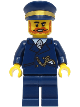 Railway Station Manager - Dark Blue Suit and Cap