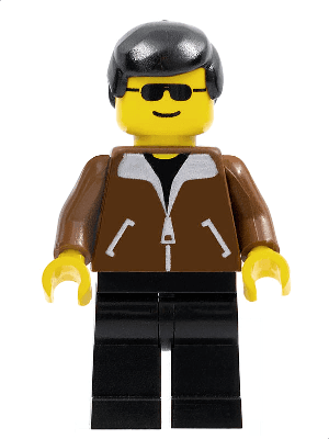 Jacket Brown - Black Legs, Black Male Hair