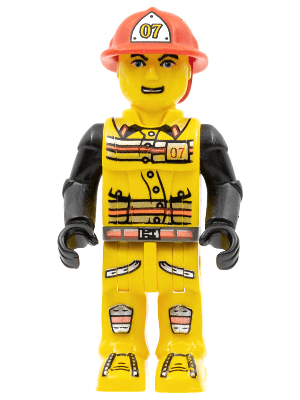 LEGO Fireman in Hat #07 (js007) LEGO Minifigure