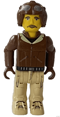 LEGO Aviator Tan Pants and Brown Jacket (js008) LEGO Minifigure