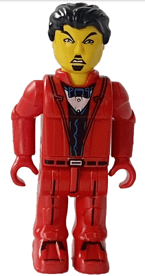 LEGO Bank Robber with Red Legs and Black Hair (js011) minifigure