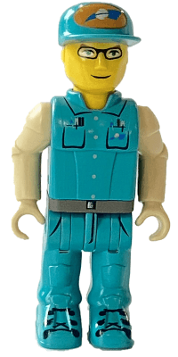 LEGO Crewman with Dark Turquoise Shirt and Pants (js023) LEGO Minifigure