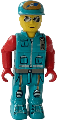 LEGO Crewman with Dark Turquoise Vest and Pants (js027) LEGO Minifigure