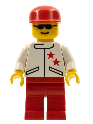 Jacket 2 Stars White - Red Legs, Red Cap