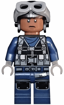ACU Pilot - Male, Black Aviator Cap with Dark Bluish Gray Goggles, Reddish Brown Head