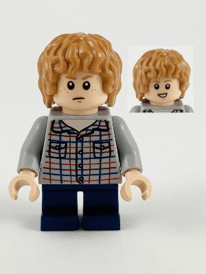 Gray Mitchell - Light Bluish Gray Shirt, Dark Blue Short Legs