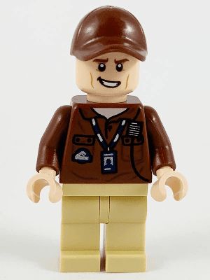 Park Worker - Male, Reddish Brown Shirt and Cap, Tan Legs