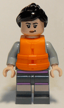Yasmina 'Yaz' Fadoula - Light Bluish Gray Jacket, Dark Bluish Gray Legs, Orange Life Jacket
