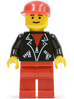 LEGO Leather Jacket with Zippers (lea003) Town / City Minifigure