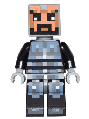 Minecraft Skin 5 - Pixelated, Male with Black and Silver Armor
