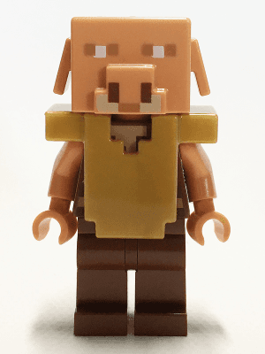 Piglin - Reddish Brown Legs, Pearl Gold Armor