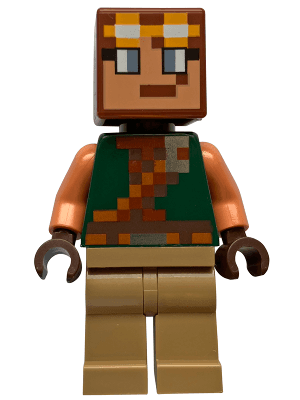Hero - Dark Green Torso, Dark Tan Legs, Bright Light Orange Goggles