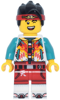 Monkie Kid - White Jacket with Buttons, White Legs